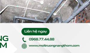 Hệ thống ống thoát sàn để dẫn nước thải sinh hoạt đến bể chứa
