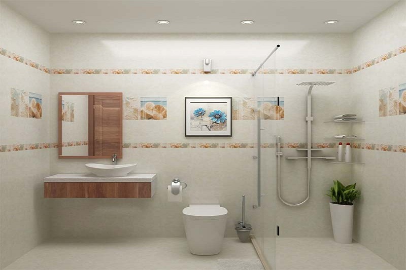 Nhà vệ sinh trong nhà ống có thiết kế đơn giản