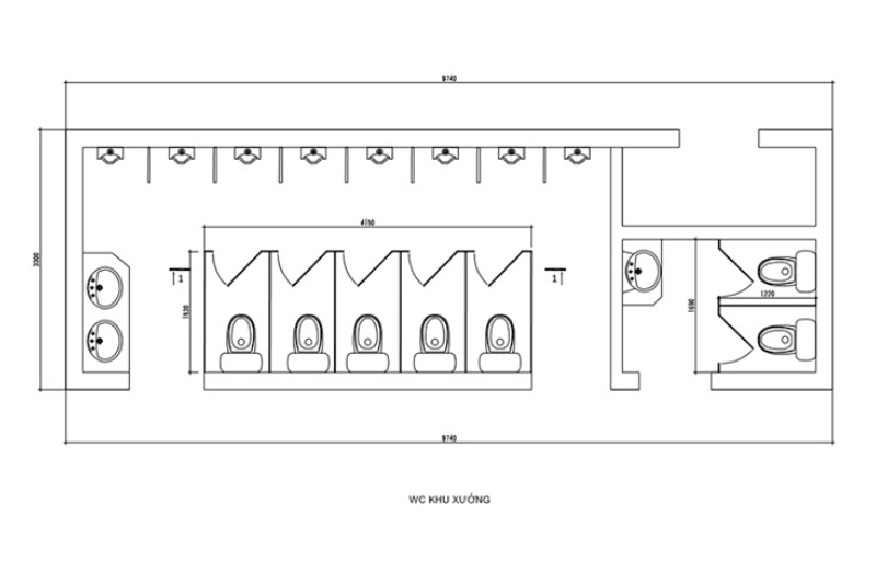 tiêu chuẩn nhà vệ sinh nhà xưởng