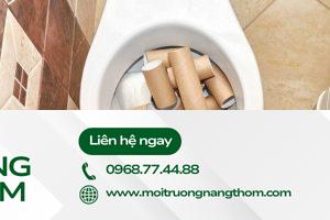 Thả nhiều giấy gây tắc bồn cầu