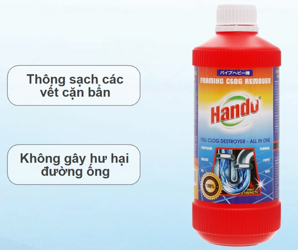 dung dịch thông cống bị nghẹt