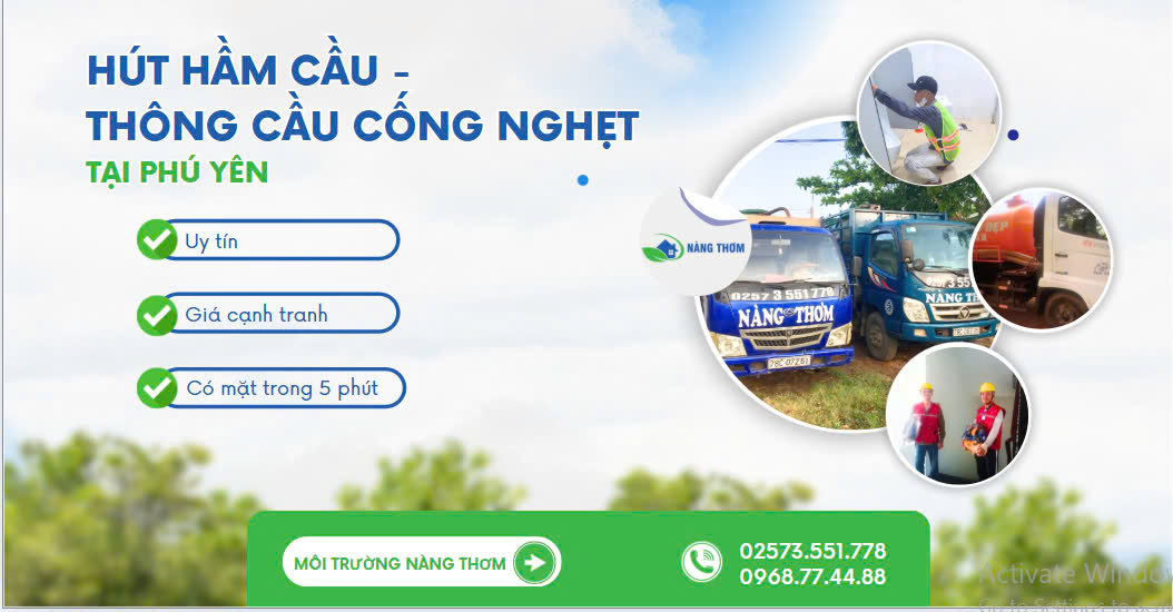 Hút hầm cầu phú yên nàng thơm